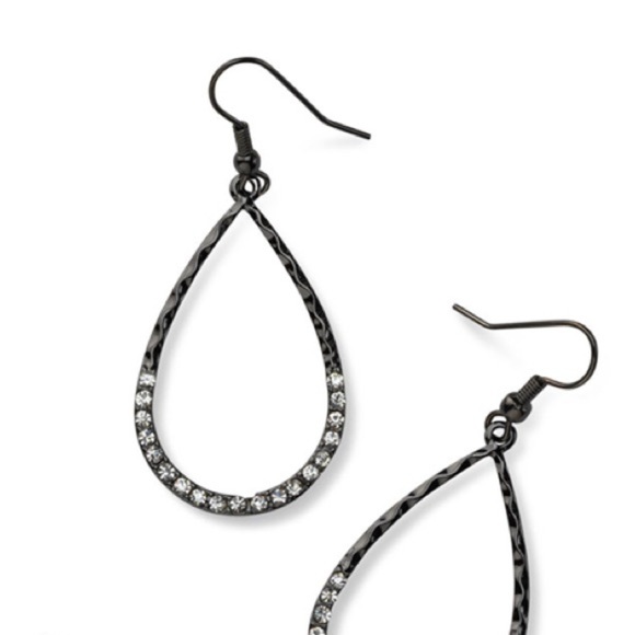 🆕Park Lane Oui Earrings Hematite TearDrop Hooks - Picture 5 of 16